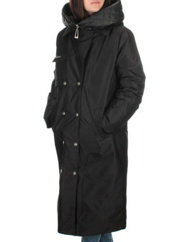 EAC327 BLACK Пальто зимнее женское (200 гр. холлофайбера) - Fashion фото 3