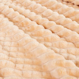 Плед Этель Клетка 200*220 см, цв.бежевый, корал-флис, 240гр/м2, 100% полиэстер  фото 2