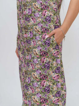 Халат женский, цвет зеленый розовый фиолетовый оранжевый - Барболета фото 7