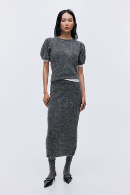 Top de punto con mangas abullonadas - H&m фото 3