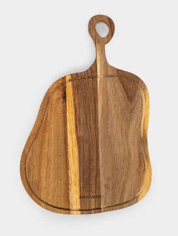 Доска разделочная, 30х20 см, с ручкой, дерево, фигурная, Timber
