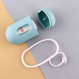 Контейнер с пакетами для уборки за собакой На прогулке, цвет голубой - Пушистое счастье фото 2