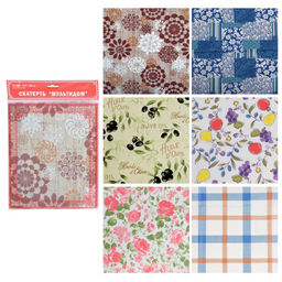 Скатерть виниловая 137х182см (рис. в ассорт.) SS65-52