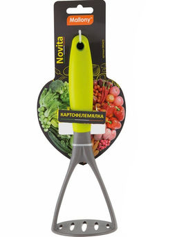 Картофелемялка (толкушка) Novita из нейлона с цветной ручкой из TPR арт.005423 /Mallony/ фото 3
