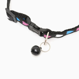 Ошейник двухслойный с фастексом Сердечки 30 х 1 см, чёрный - Пижон фото 3