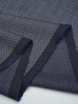 Шерсть костюмная Мираж цв.т.чернильно-синий, ш.1.55м, шерсть-100%, 190гр/м.кв - Купава фото 2