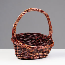 Корзина плетёная для хранения, ива, овальная, тёмная, набор 3 шт.