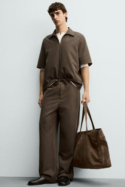 PANTAL?N FLUIDO WIDE FIT / Khaki - Zara фото 6