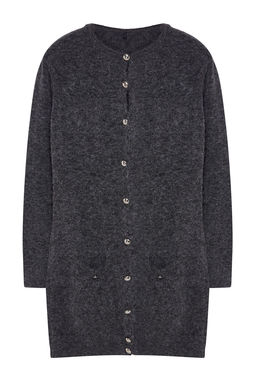 Antrasit Mini Boy Triko Yunlu Elbise TWOAW25EL00018 - Trendyolmilla фото 6