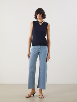 Wideleg Kad?n Jean Pantolon