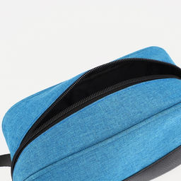 Косметичка дорожная на молнии, с ручкой, цвет голубой - Simaland фото 3