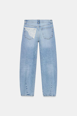 JEANS Z1975 BAGGY ENCAJE ROTOS / Azul medio
