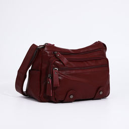 Сумка-мешок на молнии, цвет тёмно-красный - Simaland фото 3