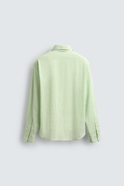 Рубашка Regular Fit Cuadros пастельно-зеленая