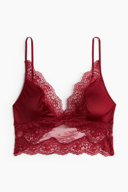 Bralette en microfibra y encaje