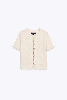 RUFFLED KNIT CARDIGAN - Zara фото 9