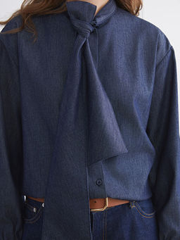 Ba?lamal? Yaka Kad?n Jean G?mlek