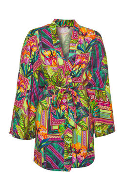 Siyah Mini Dokuma Plaj Kimono&Kaftan TBESS25KM00002 - Trendyolmilla фото 14