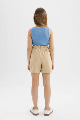 Шорты в бумажном пакете для девочек - Defacto фото 7