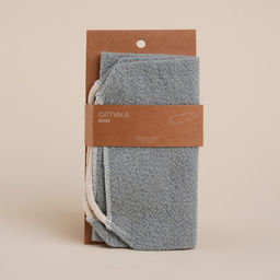 Мочалка - лента массажная SL Home «Ортика», хлопок, 48×21 см, серая