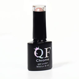 Гель лак для ногтей, CHROME, шиммерный, 3-х фазный, 8мл, LED/UV, цвет жемчужно-розовый (019) - Queen fair фото 10