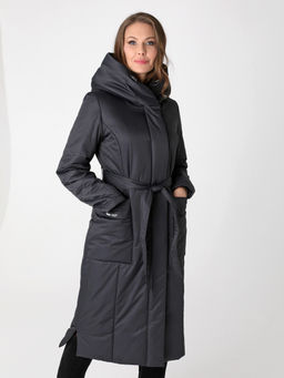 24319 Пальто дем. черный - Dizzyway фото 2