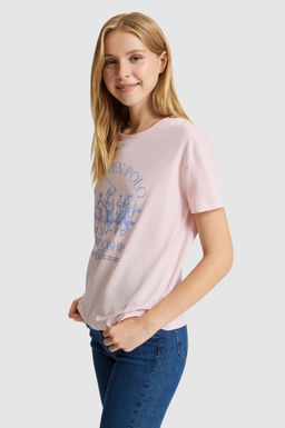 Kad_n A__k Pembe Bisiklet Yaka Ti__rt