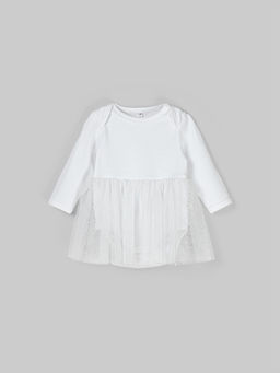 Платье-боди с юбкой из фатина Молоко 0+ - Bungly фото 2