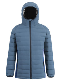 Куртка женская гибридная стёганая с капюшоном с графеновой подкладкой синего цвета 9622_1S