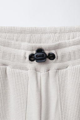 COMBINED WAFFLE-KNIT JOGGING TROUSERS - Zara фото 3
