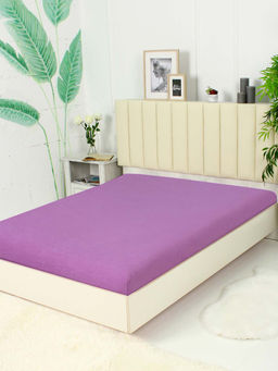 Простыня на резинке Махра - Сирень 90х200х20