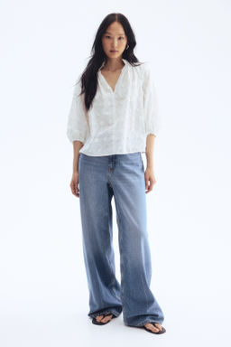 Blusa de algod?n con aplicaciones - H&m фото 2
