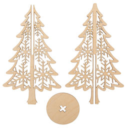 Заготовка для декорирования Mr. Carving КЛ-15 Заготовка на подставке фанера 15 см 01 Ель со звездой фото 4