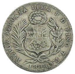 1/5 соль 1888 года Перу