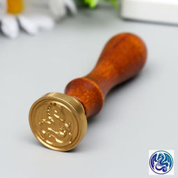 Печать для сургуча с деревянной ручкой «Дракон» 9×2.5×2.5 см