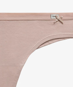 ATLANTIC 3CLP-005 Трусы бразилиана Brazilian - набор 3 шт. темный экрю + бежевый + пудровый  фото 5