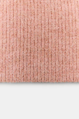 RIBBED KNIT BEANIE HAT - Zara фото 2