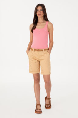 Kad_n Pembe Kolsuz Bisiklet Yaka Basic Ti__rt Sepette S_rpriz _ndirim - U.s. polo assn фото 4