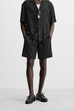 GEOMETRIC PRINT JACQUARD BERMUDA SHORTS - Zara фото 12