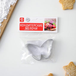 Цена за 5 шт. Форма для печенья Бабочка, металл 7?5.5?2 см, серебристая - Simaland фото 4