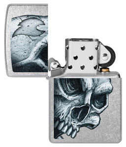 Зажигалка ZIPPO Череп и пламя | Skull and Flame 46587  фото 4