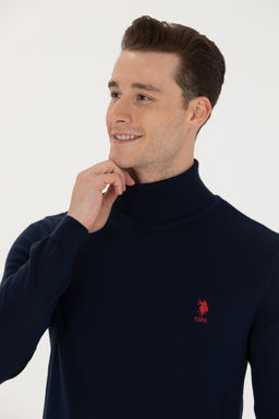 Мужской темно-синий базовый свитер - U.s. polo assn фото 16
