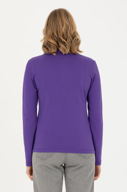 Женский фиолетовый базовый свитшот - U.s. polo assn фото 12