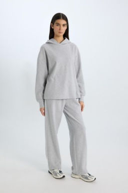 Wide Leg Genis Bol Paca Beli Lastikli Bagc?kl? Basic Duz Cepli Pantolon