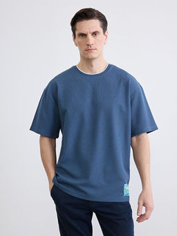 Oversize Bisiklet Yaka Erkek Ti??rt