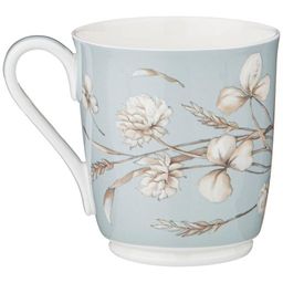 КРУЖКА LEFARD БЕЛЫЙ ЦВЕТОК 320 МЛ ГОЛУБАЯ  фото 3