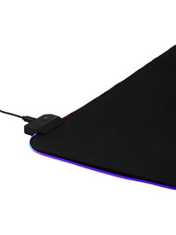Коврик для компьютерной мыши 30х80х0,3 см, с подсветкой RGB, черный
