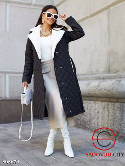 женская стеганная длинная куртка - Bruno фото 2