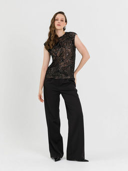 Блузка из сетки с пайетками Новый год