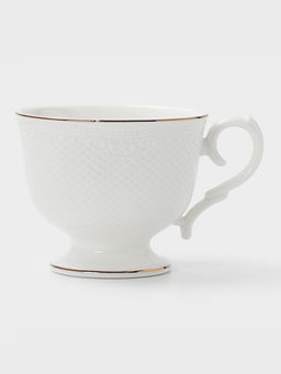 Чайная пара WY Empire, чашка 250 мл, блюдце d=10.4 см, фарфор, белая